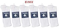 James Fiallo Mens 6-Pairs Diabetes & Circulatory Crew Dress Socks (DB03-6)