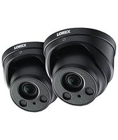 2-Pack of Lorex 8MP 4K IP Motorized Varifocal Zoom Audio Dome/Turret Security Camera LNE8974BW, 250ft IR Night Vision, 4X Zoom