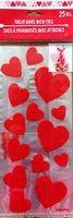 25 Clear Red Heart Flat Cellophane Loot Treat Bag Cello Vallentine's Day 11.5" X 5"