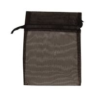 JAM PAPER Sheer Bags - Large - 5 12/ x 9 - Black - Sold Individually