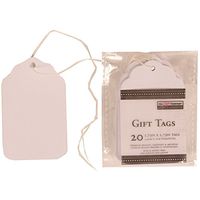 JAM PAPER Gift Tags - Extra Small - 2 3/4 x 1 3/4 - White - 20/Pack