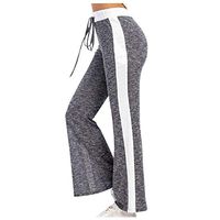 TIFENNY Fashion Boot Cut Pants Women's Leisure Loose Solid Patchwork Trousers Long Sweatpants Sport Trousers Pants