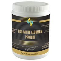 SHARRETS Egg White (Albumen) Muscle Protein Powder - Unflavored - 7 Oz [Dietary Food Supplement] Non-GMO & Gluten-Free