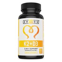 Vitamin K2 (MK7) with D3 Supplement - Vitamin D & K Complex - Bone and Heart Health Formula - 5000 IU Vitamin D3 & 90 mcg Vitamin K2 MK-7 - 60 Small & Easy to Swallow Vegetable Capsules