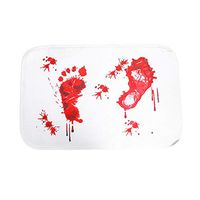 MSlongzc Footprint Flannel Anti-slip Carpet Door Mat Bathroom Floor Rug Bathroom Carpet Home Doormat 40x60cm