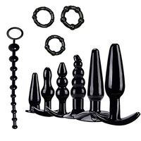 Set of 7 Silicone Ànâl Trainer Kit Beginner Starter Set + 3PCS Black Flexible O-Ring
