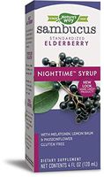 Nature's Way Sambucus Night Time Elderberry Syrup 4 Ounce (Pack of 2)