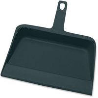 02406 Genuine Joe Heavy Duty Dust Pan - 12" Wide - Plastic - Black