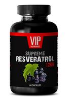 antioxidant Boost - Supreme RESVERATROL Complex 1200 MG - Premium ANTIOXIDANTS - Natural Formula - resveratrol Extract - 1 Bottle (60 Capsules)