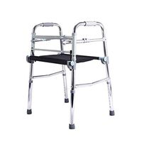 Rolling Walkers Walker Elderly Disabled Aluminum Alloy Auxiliary Walker Walker Multi-Function Lightweight Folding Walker (Color : Silver, Size : 684776cm)