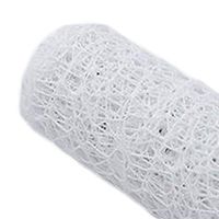 Flower Wrapping Paper Jacquard Gauze Mesh Wrap Roll, White