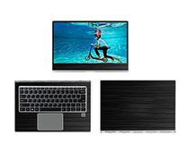 Black Brushed Aluminum skin decal wrap skin case for Lenovo yoga 910 14" Touch Laptop