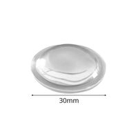 Samber LED Lens Plano-Convex Glass Lens Optical Glass Flat  LED Convex Lens Convex Glass Lenses Condenser Lens Optical Lens Focusing  for LED Spotlights Car Lights Flashlights Projection Lamps/30mm