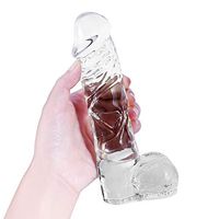 Length 18cm Healthiness Glass Wand Crystal Dild'o Toy Adult Women Personal Muscle Stimulating Wand T-Shirt Cold and Warm Therapy Tool Sunglasses