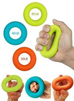 Grip Strength Trainer,Hand Grip Strengthener ,Forearm Grip Workout - Grip Trainer Silicone Rings for Rock Climbing, Athletes & Stress Relief & Rehabilitation, 3 Resistance Levels(3 PCS)