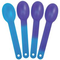 XL Color Changing Plastic Spoons - Changes From Blue To Purple - Changes Color When Cold! Extra Durable Birthday Party Spoons - Frozen Dessert Supplies - Made in USA! 1,000 Count