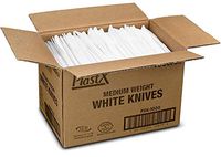 PlastX Cutlery 1000 Count Disposable Plastic White Knives Great For Home, Office, Party, Concession Shop, or Restaurants, Kids, Outdoor Event Or Everyday Use (1 Box)