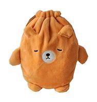 Cute Cartoon Plush Water Plastic Hot Water Bottle-Orange Bear
