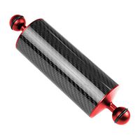 8 inch Carbon Fiber Float Buoyancy Aquatic Arm Double Ball Floating Mount for Diving Camera Underwater Tray