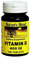 Nature's Blend Vitamin D 400 IU - 100 Tablets, Pack of 3