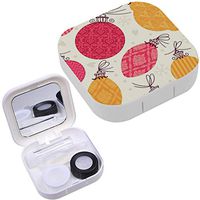 Portable Contact Lens Case Box Travel Kit Mirror + Bottle + Tweezers Container Holder [ Christmas ]