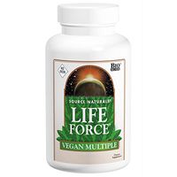 SOURCE NATURALS Life Force Vegan Multiple No Iron Tablet, 60 Count
