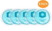 ICEWRAPS Reusable Hot Cold Gel Packs NO Cloth Backing - Set of 5 Hot Cold Compress for Injury Pain Relief, Boo Boo Pack, Breastfeeding, Nursing Pad, or First Aid