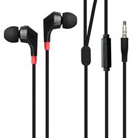 Premium Sound Quality Flat Wired Headset Earbuds with Microphone for AT&T Samsung Galaxy Mega 2 - AT&T Samsung Galaxy Mega SGH-I527 - AT&T Samsung GALAXY Note 2 (SGH-I317)