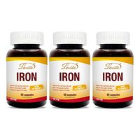 Lovita Iron(Ferrous) 18mg Plus Vitamin C 400mg, 60 Capsules (Pack of 3)