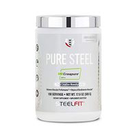 SteelFit Pure Steel Creapure® - Pure German Creatine Monohydrate - Elevate Performance - Enhance Strength - Unflavored - Gluten Free - Vegan - 100 Servings, 500 Grams