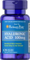 Puritans Pride Hyaluronic Acid 100 Mg-120 Capsules, 120 Count