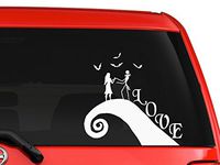 FocEnterprises JACK SKELLINGTON AND SALLY NIGHTMARE BEFORE CHRISTMAS / VALENTINE / HALLOWEEN VINYL DECAL STICKER FOR MACBOOK / NOTEBOOK / LAPTOP / BUMPER / CAR / WINDOW / WALL