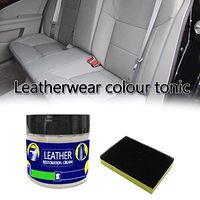 Aliturtle Professional Leather Color Restorer Recoloring Balm - Refinish, Repair, Renew Faded Burns Scratched Leather & Vinyl for Sofa, Clothing, Purse, Shoes, Car Seats, Couch, Cream + Sponge