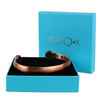 SISTO-X Super Strong Antique Copper Design Magnetic Bangle by Sisto-X® Bracelet 6 Magnets Health Natural XL (190-225Mm)