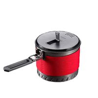 Bowl Camping Cooking Sets Portable Camping Pot And Gathering Ring Soup Pot Outdoor Pot Set Walking Outdoor Cookware 2-5 People Household tableware, retro bowl (Color : Red, Size : 5.74.5IN)