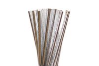 Shinny Foil Paper Straws (silver foil solid, 50)