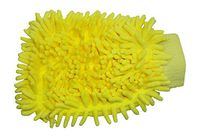 Best Vacuum Filter Yellow Two Sided Microfiber Wash and Dusting Mitt Glove with Elastic Wrist Band Designed & Engineered