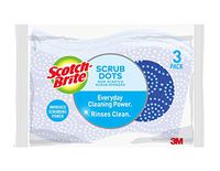 Scotch-Brite Scrub Dots Non-Scratch Scrub Sponge, Everyday Cleaning Power. Rinses Clean, 24 Scrub Sponges