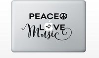 Macbook Peace Love Music Decal Sticker Pro Air 11 13 15 17