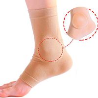 Povihome Elasticated Malleolar Sleeve with Two Gel Pads for Ankle Bone Cushioning & Protector, Great for Running, Skating, Cleats and Athletic Footwear - 1 Pair