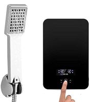 Tankless Water Heater, 220V 6500W Portable Digital Tankless Instant Electric Hot Water Heater Shower System for Home Bathroom Shower (USA Stock) (Black)