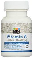 365 Everyday Value, Vitamin A 10 000 IU, 100 ct