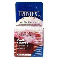 Siam Circus Trustex Vanilla Flovored Scented Lubricated Latex Condoms 3 Pack Retail Box
