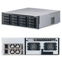 xStack Storage 4x1GbE iSCSI SAN array, 16 SATA/SAS Bays, 3U Rackmount, w/o Drives, w/ Trays