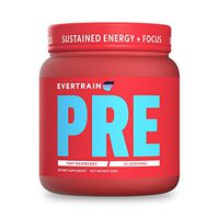 EVERTRAIN PRE - Premium Clean Pre Workout Powder with Natural Flavors and Colors - Strength, Energy, and Muscle Building Supplement, 25 Servings (Tart Raspberry)