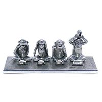 Jac Zagoory Pen Stand Write No Evil - 4 Monkeys Stand - JZ-PH75