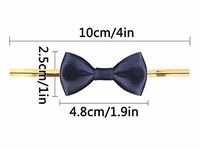 Navy Twist Tie Bows for Bakery Candy Lollipop Cello Bag (50 Pack)