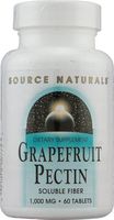 Source Naturals Grapefruit Pectin, Soluble Fiber - 1000 mg Dietary Supplement - 60 Tablets