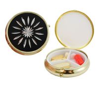 Round Fashion Pill Box (Black Star)
