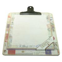 Punch Studio Clip Board & Note Pad #49604 Flags of the World